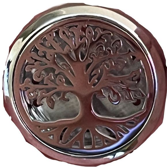CAR VENT CLIP silver tone essential oil diffuser with wicks - Tree of Life 🌳 - Picture 1 of 4